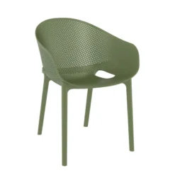 Sky Pro Fauteuil moderne empilable avec coque microperforée en polypropylène><noscript><img width=