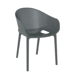 Sky Pro Fauteuil moderne empilable avec coque microperforée en polypropylène><noscript><img width=