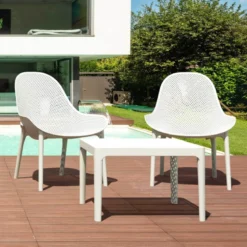 Sky Side Table basse de jardin rectangulaire en résine> Table De Jardin