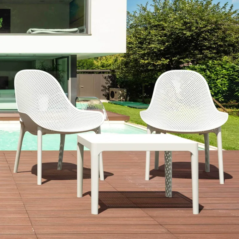 Sky Side Table basse de jardin rectangulaire en résine> Table De Jardin