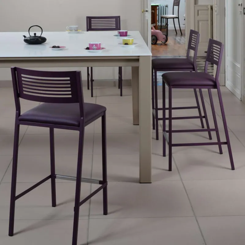 Carrier Slide ® Tabouret moderne snack en synthétique et métal> Tabouret Snack (assise +/- 65 Cm)|Tabouret De Bar (assise +/- 80 Cm)