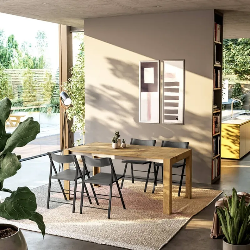 Ozzio Slimmy Table console extensible de fabrication italienne en mélaminé> Table Pour Petit Espace