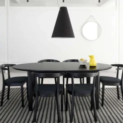 Skovby SM78 Table de salle à manger ovale scandinave en bois avec allonges> Table De Salle à Manger