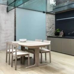 Skovby SM74 Table en bois massif scandinave elliptique avec allonges et piétement latéral> Table De Salle à Manger