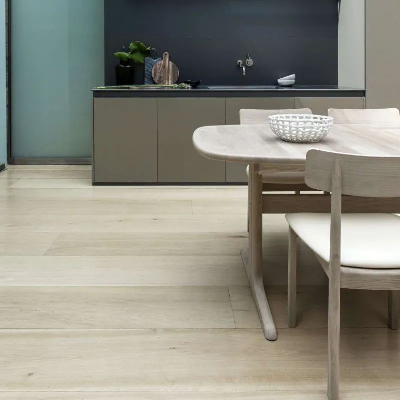 Skovby SM74 Table en bois massif scandinave elliptique avec allonges et piétement latéral> Table De Salle à Manger