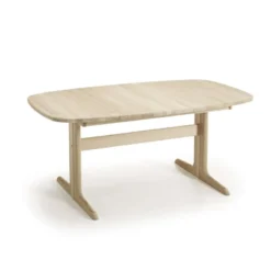 Skovby SM74 Table en bois massif scandinave elliptique avec allonges et piétement latéral><noscript><img width=