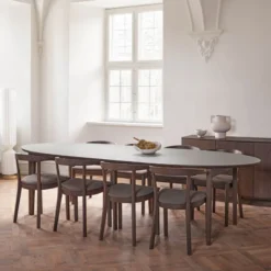 Skovby SM78 Table ovale extensible en Fenix et pieds en bois> Table De Salle à Manger