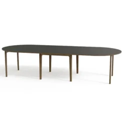 Skovby SM112 Table ronde extensible en stratifié et pieds bois conçue au Danemark><noscript><img width=