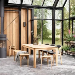 Skovby SM26/27 Table scandinave extensible en bois massif de fabrication danoise> Table De Salle à Manger