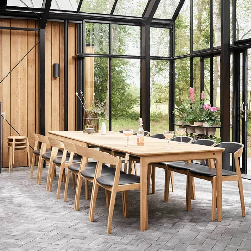 Skovby SM26/27 Table scandinave extensible en bois massif de fabrication danoise> Table De Salle à Manger