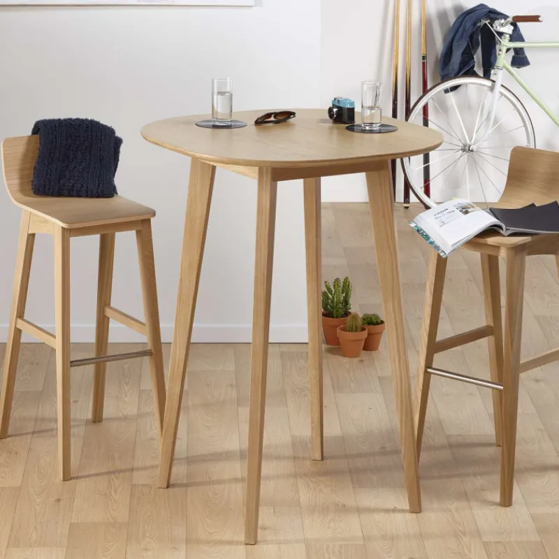 Dasras Snack Table de bar style scandinave en bois massif> Table De Cuisine