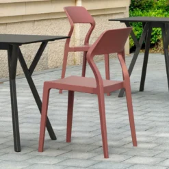 Snow Chaise d'extérieur empilable design en polypropylène> Chaise De Jardin