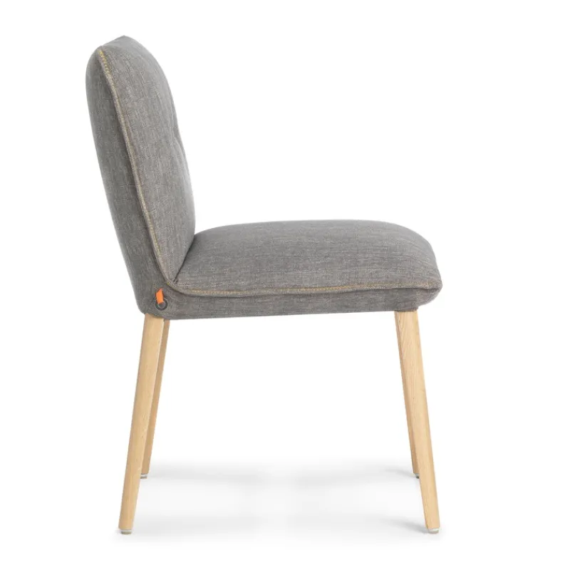 Mobitec Soda ® Chaise cocooning en tissu avec boutons décoratifs> Chaise De Salle à Manger|Chaise Salon