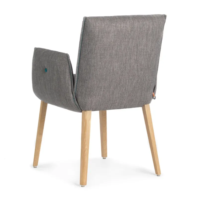 Mobitec Soda ® Fauteuil cocooning en tissu avec boutons décoratifs> Chaise De Salle à Manger|Chaise Salon
