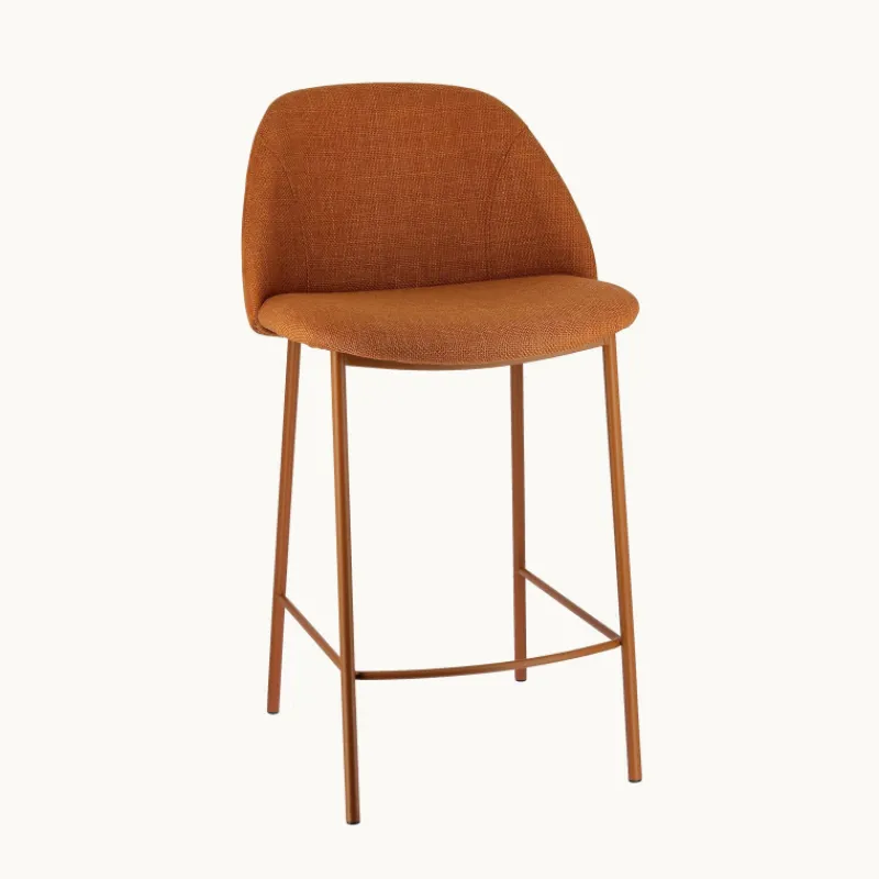 Perfecta Soda Tabouret snack cosy en tissu avec pieds en métal> Tabouret Snack (assise +/- 65 Cm)|Tabouret De Bar (assise +/- 80 Cm)
