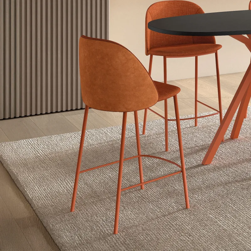 Perfecta Soda Tabouret snack cosy en tissu avec pieds en métal> Tabouret Snack (assise +/- 65 Cm)|Tabouret De Bar (assise +/- 80 Cm)