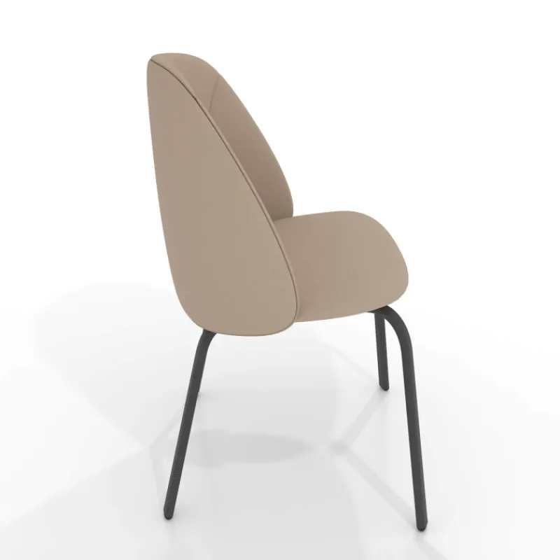 Perfecta Sofia Chaise basse cosy en simili avec pieds en métal> Chaise De Cuisine|Chaise De Salle à Manger