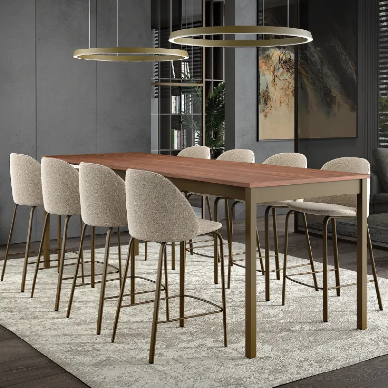 Perfecta Sofia Tabouret snack confortable en tissu avec pieds en métal> Tabouret Snack (assise +/- 65 Cm)|Tabouret De Bar (assise +/- 80 Cm)