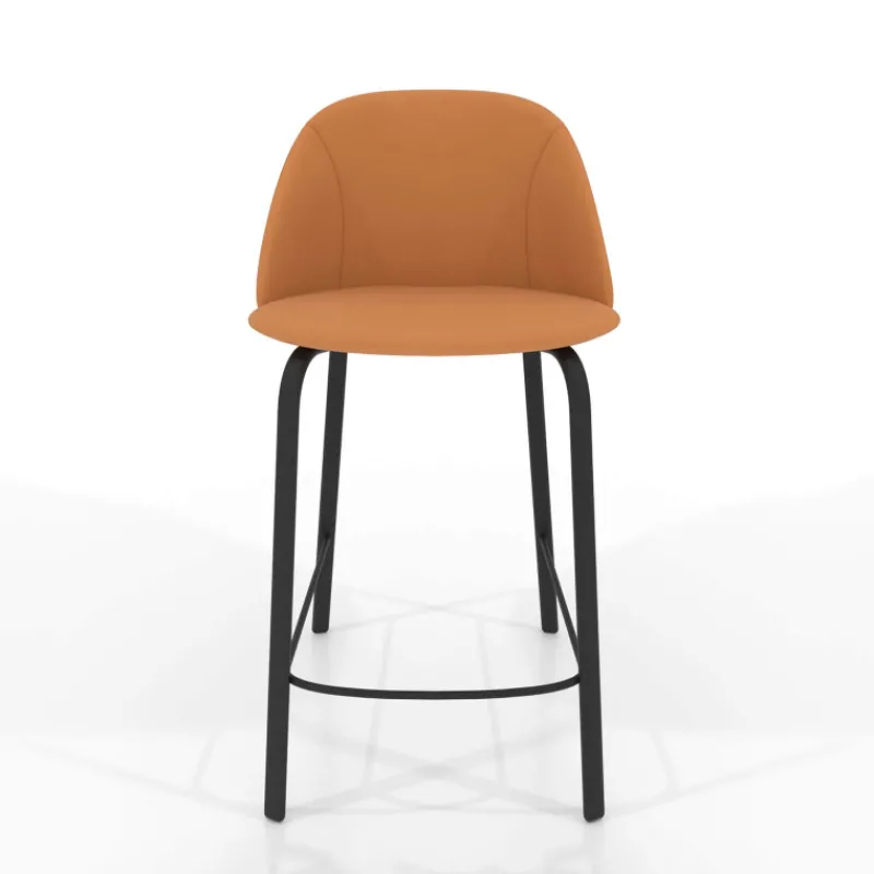 Perfecta Sofia Tabouret snack cosy en simili avec pieds en métal> Tabouret Snack (assise +/- 65 Cm)|Tabouret De Bar (assise +/- 80 Cm)