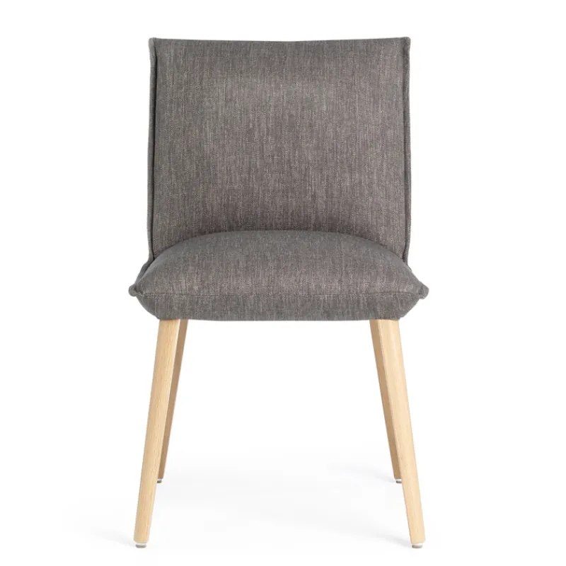 Mobitec Soft ® Chaise en tissu et bois cocooning> Chaise De Salle à Manger|Chaise Salon