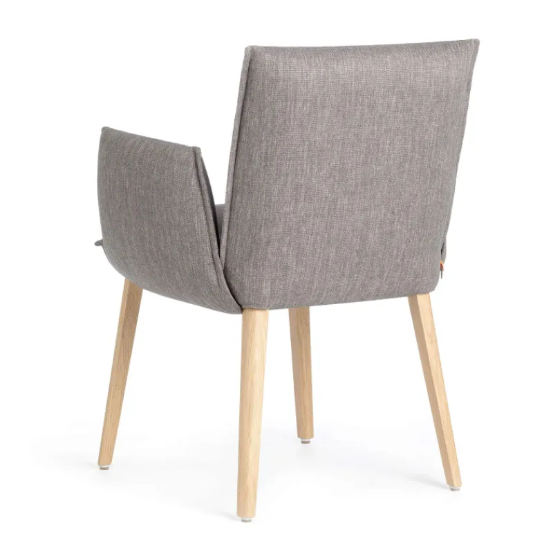 Mobitec Soft ® Fauteuil cocooning en tissu avec pieds en bois massif> Chaise De Salle à Manger|Chaise Salon