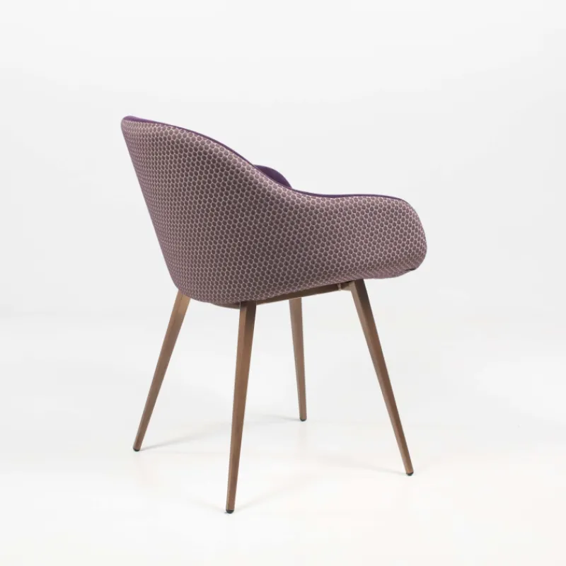 Midj Sonny ® Fauteuil design bicolore en tissu et métal laqué> Chaise De Salle à Manger|Fauteuil De Salon