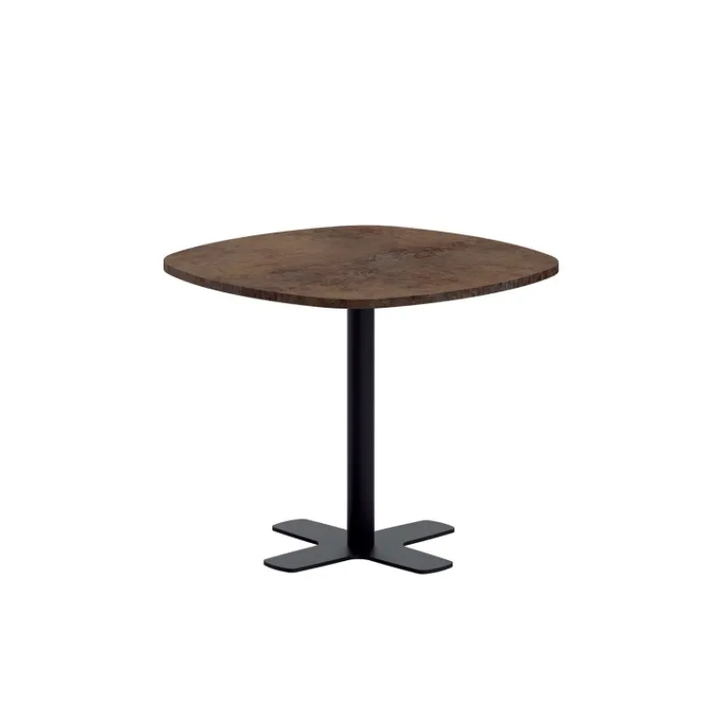 Perfecta Spinner Table de cuisine carrée bords arrondis en stratifié avec pied central> Table De Cuisine|Table Pour Petit Espace