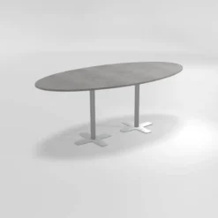 Perfecta Spinner 2 Table hauteur 90 cm ovale en stratifié avec deux pieds><noscript><img width=