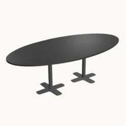Perfecta Spinner 2 Table ovale en stratifié avec deux pieds><noscript><img width=