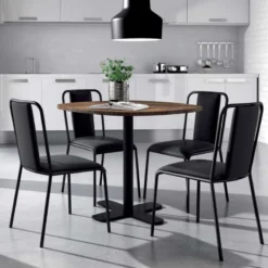 Perfecta Spinner Table ronde pour cuisine en stratifié avec pied central> Table De Cuisine