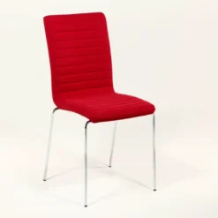 Midj Star ® Chaise moderne empilable en tissu et métal> Chaise De Salle à Manger