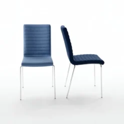 Midj Star ® Chaise moderne empilable en tissu et métal><noscript><img width=
