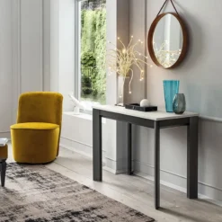 La primavera Steave Console extensible rectangulaire en stratifié> Table Pour Petit Espace