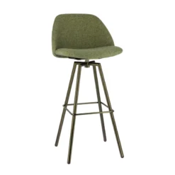 Perfecta Swiftie Tabouret de bar pivotant en tissu et pieds métal> Tabouret De Bar (assise +/- 80 Cm)