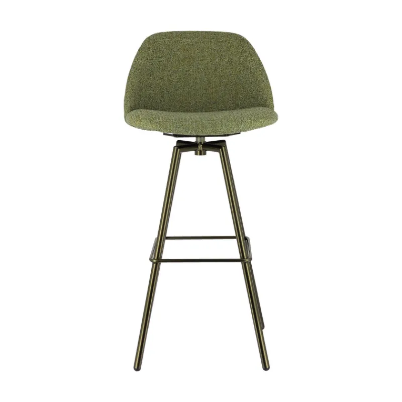Perfecta Swiftie Tabouret de bar pivotant en tissu et pieds métal> Tabouret De Bar (assise +/- 80 Cm)