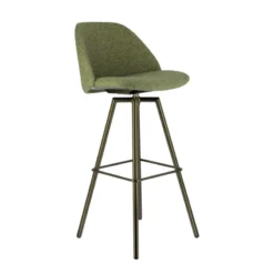 Perfecta Swiftie Tabouret de bar pivotant en tissu et pieds métal><noscript><img width=