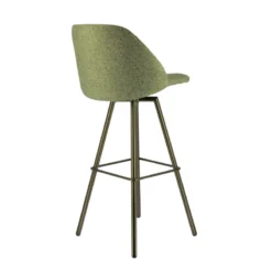 Perfecta Swiftie Tabouret de bar pivotant en tissu et pieds métal><noscript><img width=