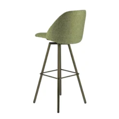 Perfecta Swiftie Tabouret de bar pivotant en tissu et pieds métal><noscript><img width=