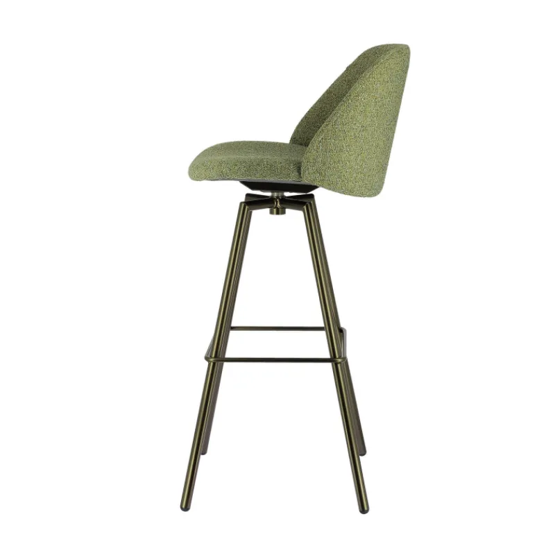 Perfecta Swiftie Tabouret de bar pivotant en tissu et pieds métal> Tabouret De Bar (assise +/- 80 Cm)