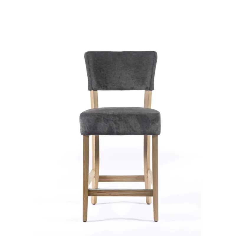 Sessio Tabouret snack en tissu et bois – BarSteffi> Tabouret Snack (assise +/- 65 Cm)|Tabouret De Bar (assise +/- 80 Cm)