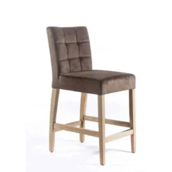 Sessio Tabouret snack en tissu et bois – Matias 2> Tabouret Snack (assise +/- 65 Cm)|Tabouret De Bar (assise +/- 80 Cm)