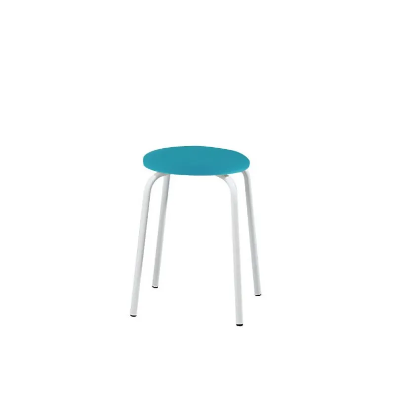 Perfecta TabRond Tabouret bas empilable en métal et simili> Tabouret Bas (assise +/- 45 Cm)