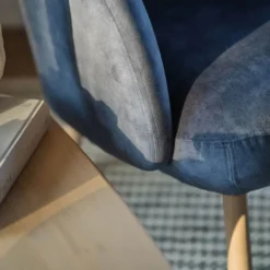 Mobitec Thalia ® Fauteuil confortable en tissu avec pieds en bois><noscript><img width=