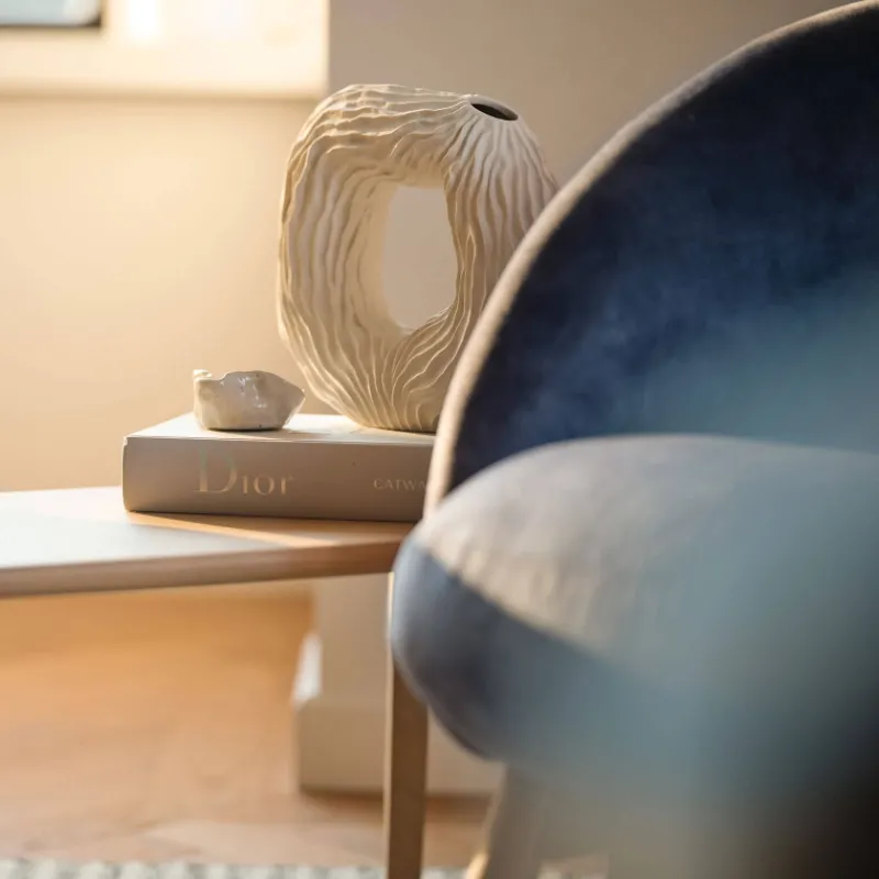Mobitec Thalia ® Fauteuil confortable en tissu avec pieds en bois> Chaise De Salle à Manger|Chaise Salon