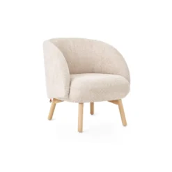 Mobitec Thalia ® Fauteuil confortable en tissu avec pieds en bois><noscript><img width=
