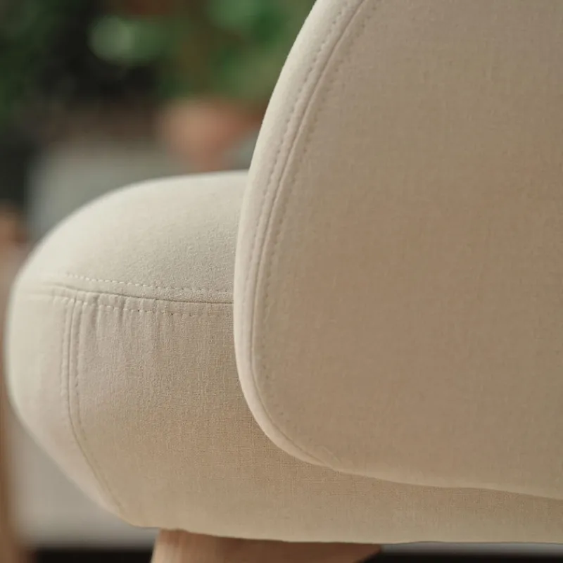 Mobitec Thalia ® Fauteuil confortable en tissu avec pieds en bois> Chaise De Salle à Manger|Chaise Salon