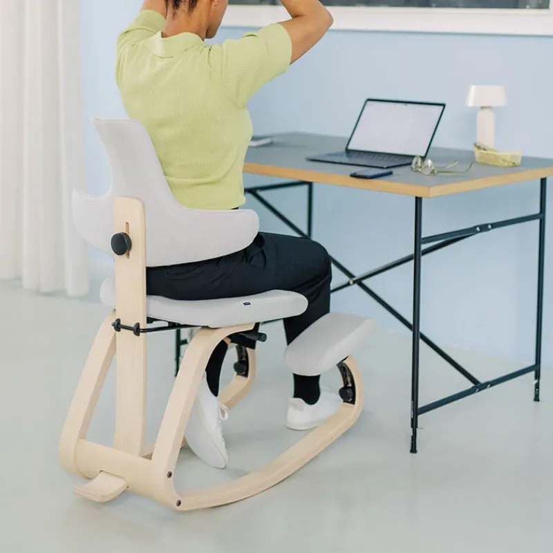 Varier ThatSit ® Chaise de bureau ergonomique à bascule en tissu et bois> Chaise Pour Chambre|Chaise De Bureau