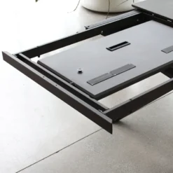 Altacom Tokyo Petite table carrée design extensible avec piètement central mikado><noscript><img width=