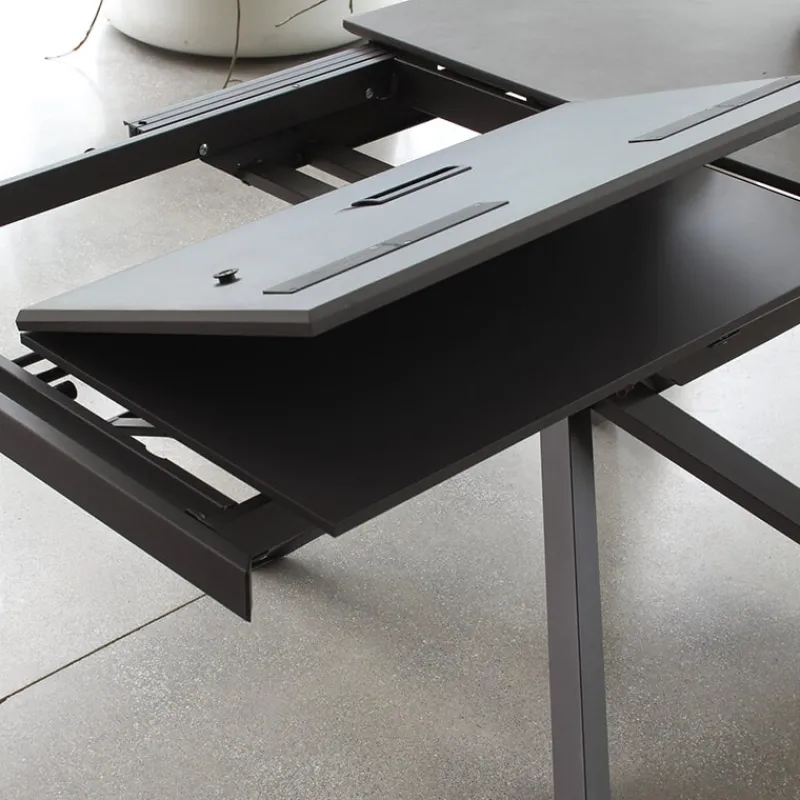 Altacom Tokyo Petite table carrée design extensible avec piètement central mikado> Table De Salle à Manger|Table Pour Petit Espace
