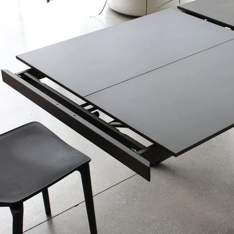 Altacom Tokyo Petite table carrée design extensible avec piètement central mikado> Table De Salle à Manger|Table Pour Petit Espace